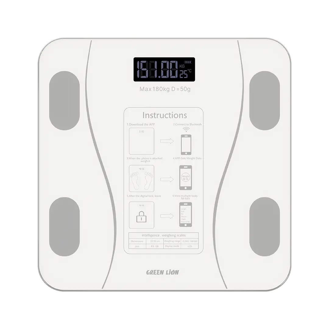 ميزان جسم ذكي Green Lion GBC-200 – أبيض