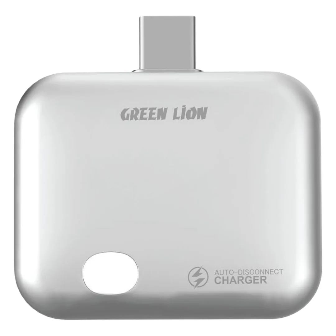 شاحن ذكي USB-C من Green Lion مع فصل تلقائي – رمادي