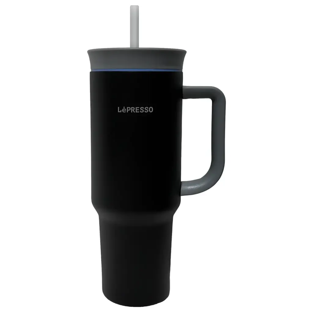 كوب LePresso QuirkSip عازله للحرارة بسعة 1200 مل - أسود