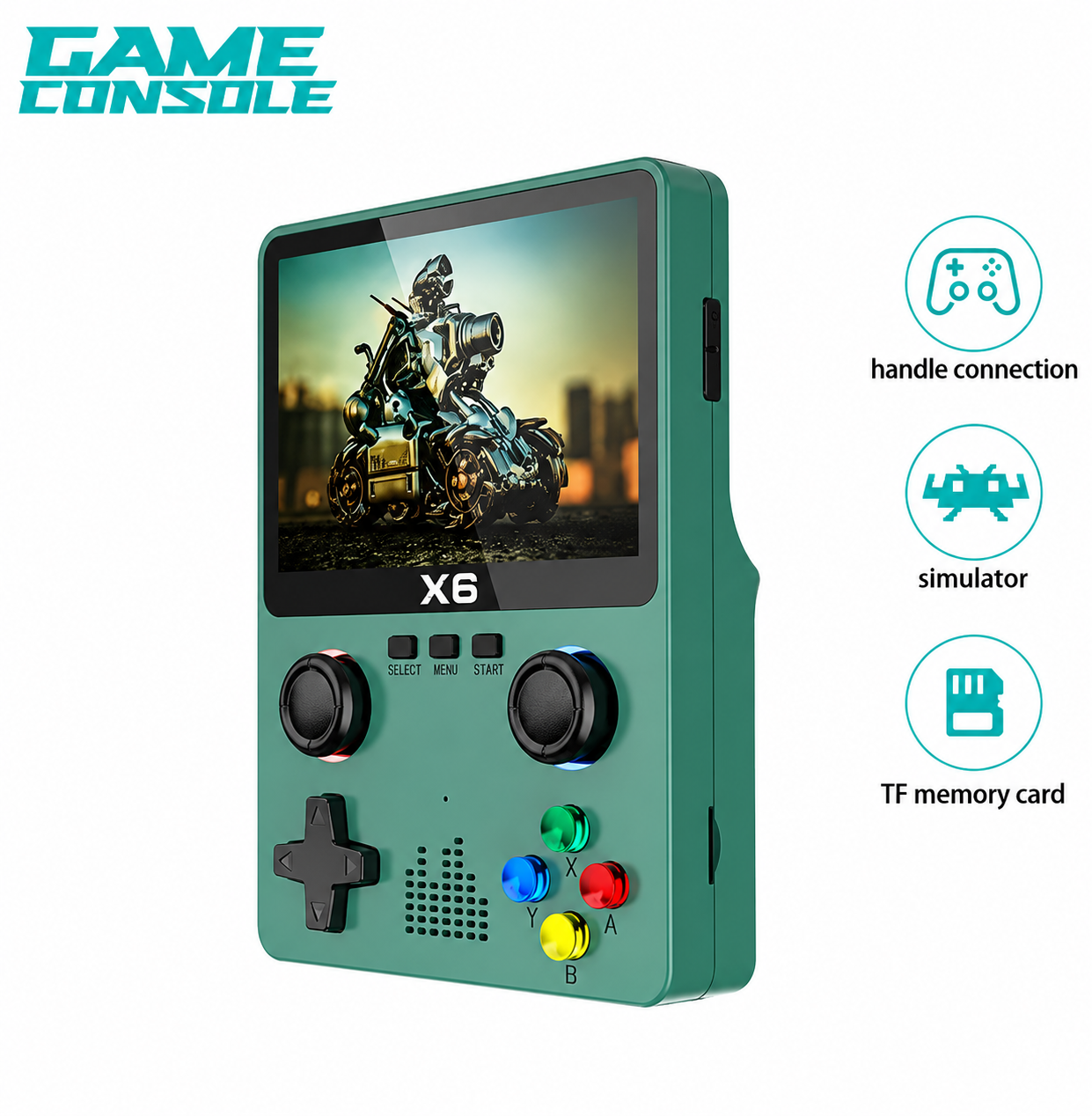 جهاز ألعاب محمول X6 Retro مع ألعاب كلاسيكية – ألوان متنوعة