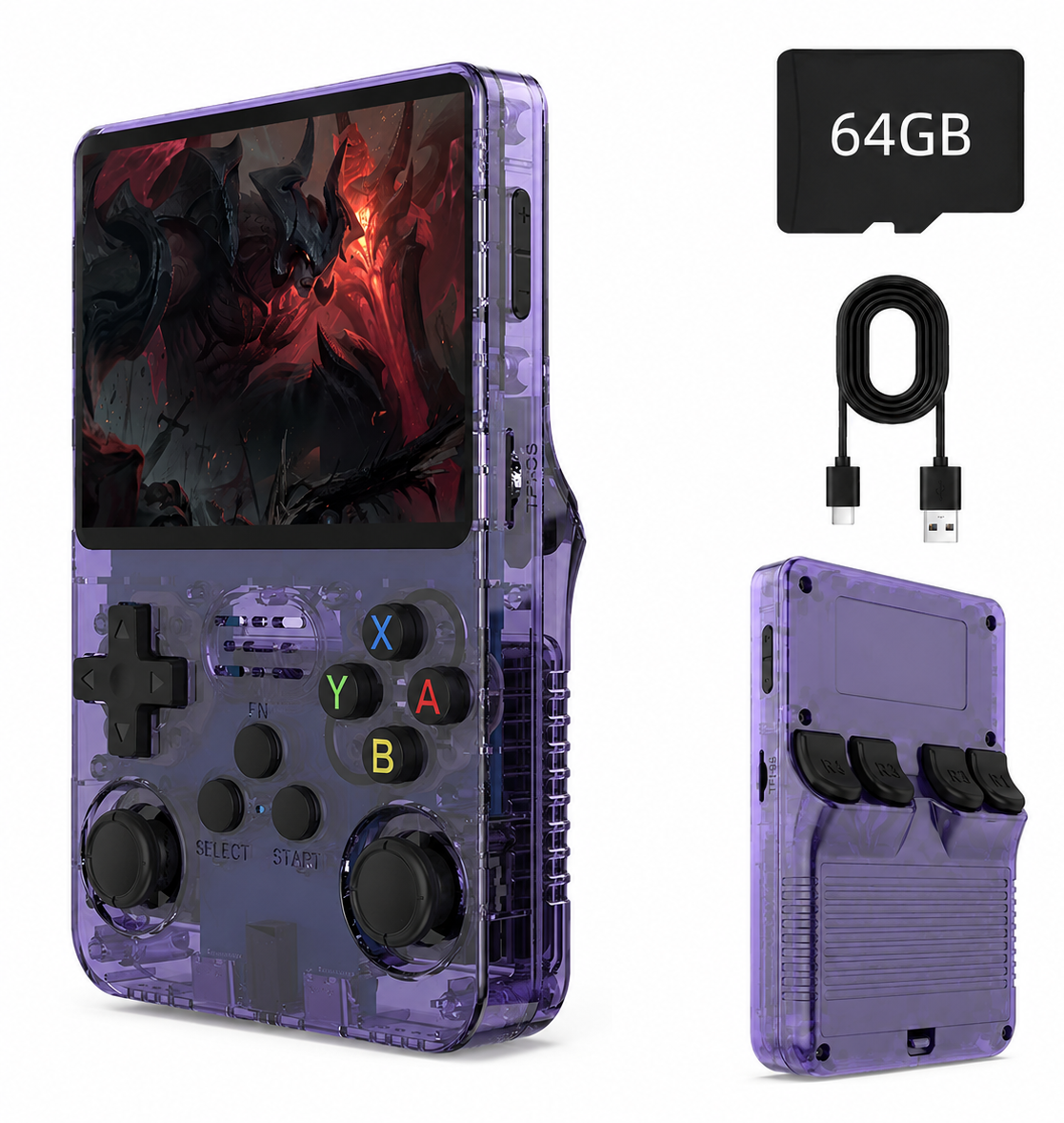 جهاز ألعاب محمول R36HD Retro – ألوان متنوعة - بنفسجي