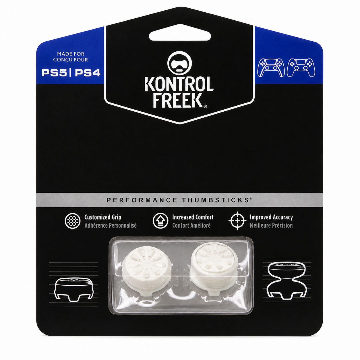 أغطية عصا التحكم Kontrol Freek لأجهزة PS4/PS5 – ألوان متنوعة