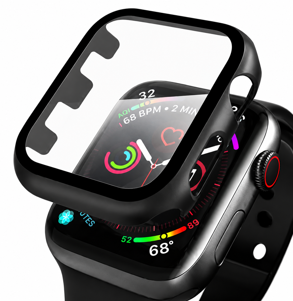 كفر Classic Watchband بزجاج حراري لحماية Apple Watch 42mm