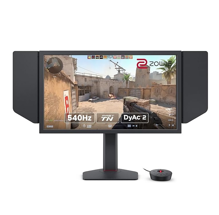 شاشة Zowie للألعاب حجم 24.1 بوصة بتردد 540 هرتز وتقنية تقليل ضبابية الحركة من BenQ