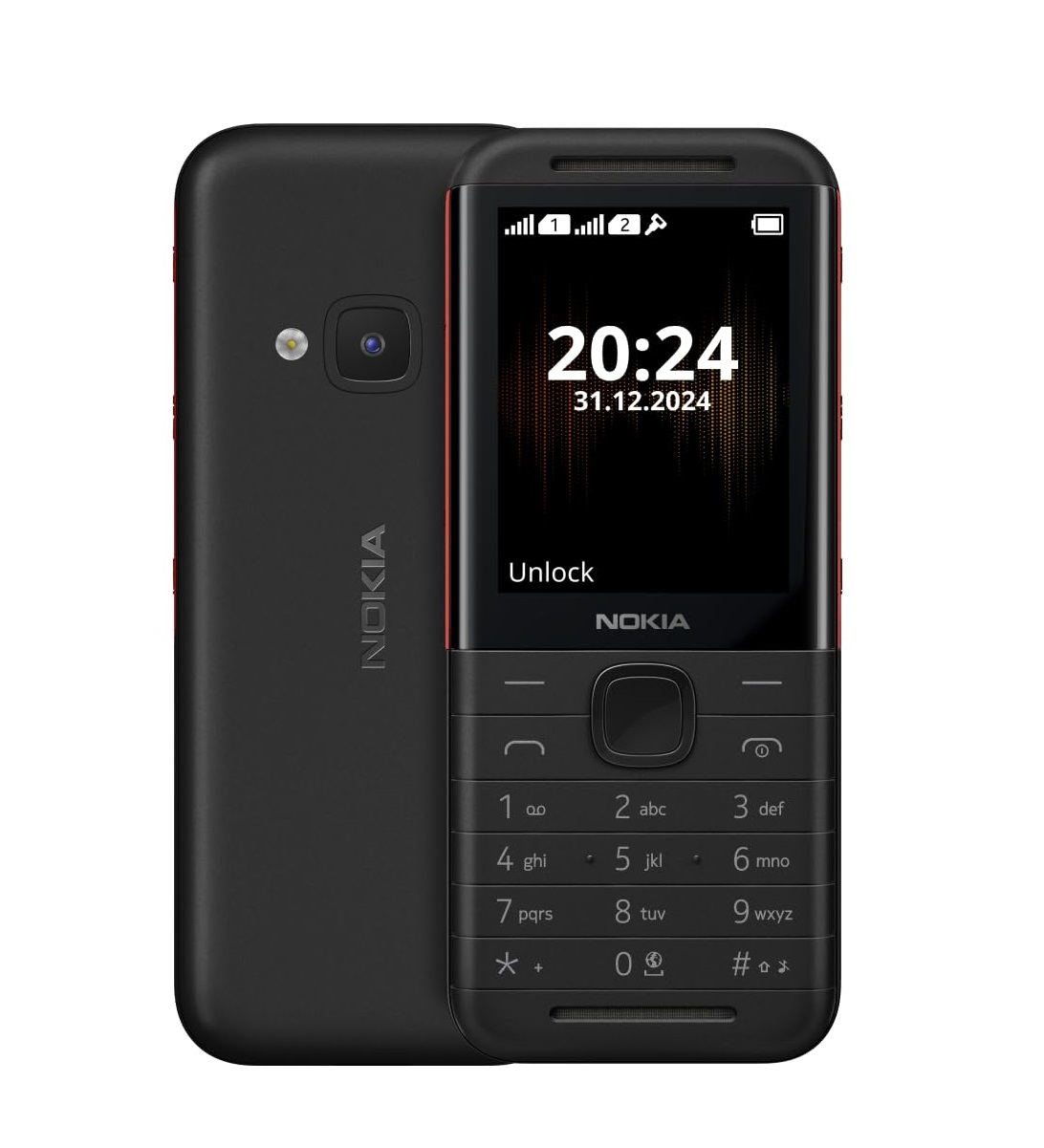 هاتف Nokia 5310 ثنائي الشريحة من HMD – أسود/أحمر