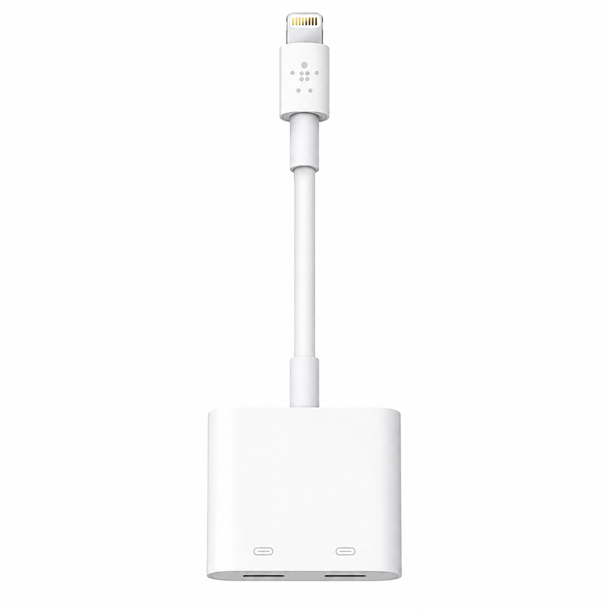 محول روك ستار للصوت والشحن عبر منفذ لايتنينغ من Belkin – أبيض