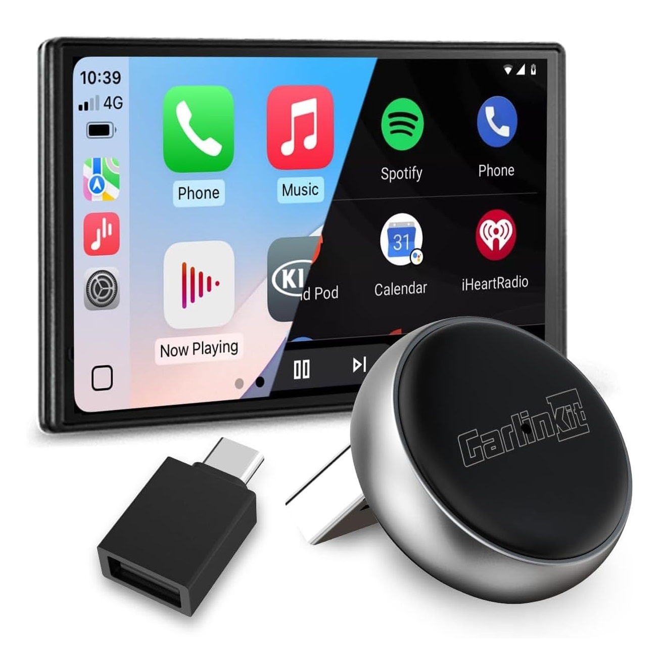 محول Mini Ultra 3 اللاسلكي لنظامي CarPlay وAndroid Auto من Carlinkit – أسود