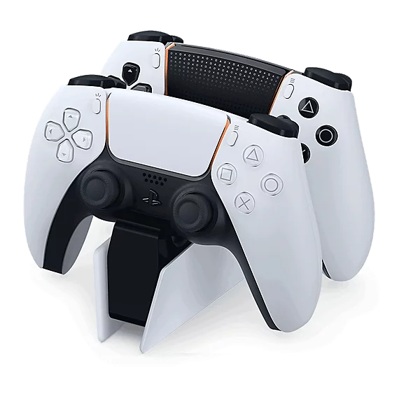 محطة شحن وحدات تحكم PS5 DualSense من Sony- أبيض/أسود