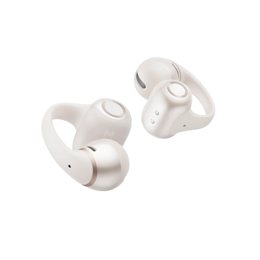 Shokz OpenDots 2 Clip-On True Wireless Earbuds (E320) Pearl White