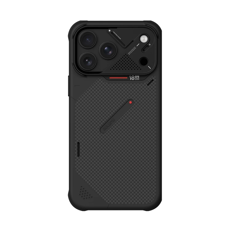 Aulumu-A18 Aramid Fiber Shock Proof Case Classical for iPhone 18 Pro - Black