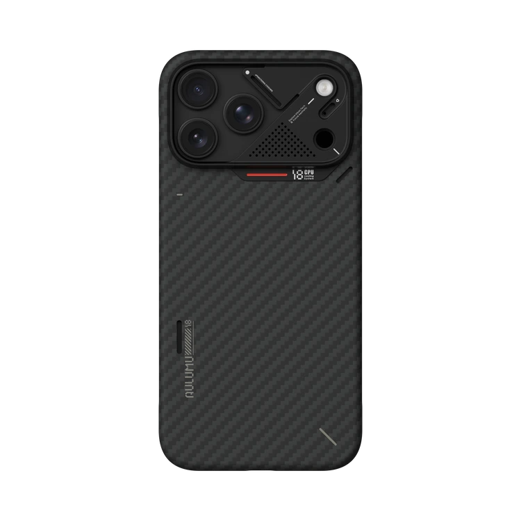 Aulumu-A18 Aramid Fiber Case Classical for iPhone 18 Pro Max - Black
