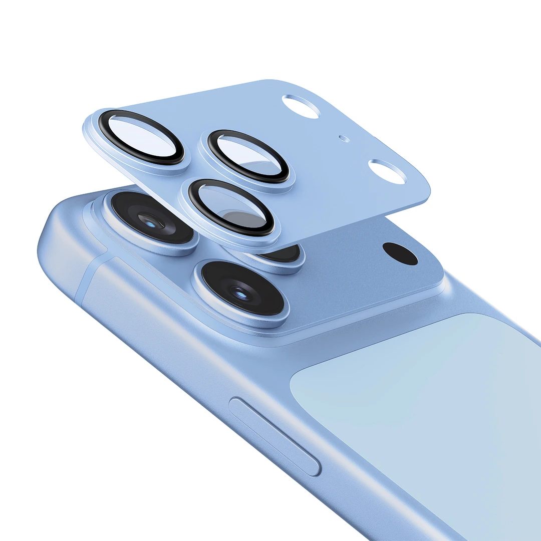 حمايه عدسات الكاميرا Camera Lens Pro لهاتف آيفون 18 برو ماكس من Green Lion - أزرق