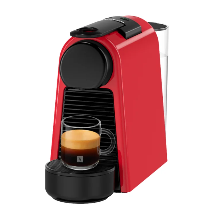 ماكينة قهوة Essenza Mini D30  من Nespresso  باللون الأحمر