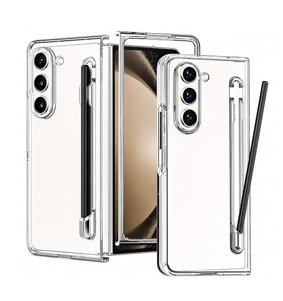 Product Name Protective Slim S Pen Case for Samsung Galaxy Z Fold 8 Ultra - Clear اسم المنتج كفر حماية نحيف مع قلم إس بن لجوال جالكسي زد فولد 8 ألترا من Samsung - شفاف