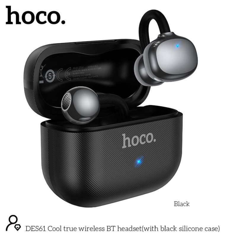 سماعات لاسلكية بتصميم الأذن المفتوحة من HOCO – DES61 - أسود