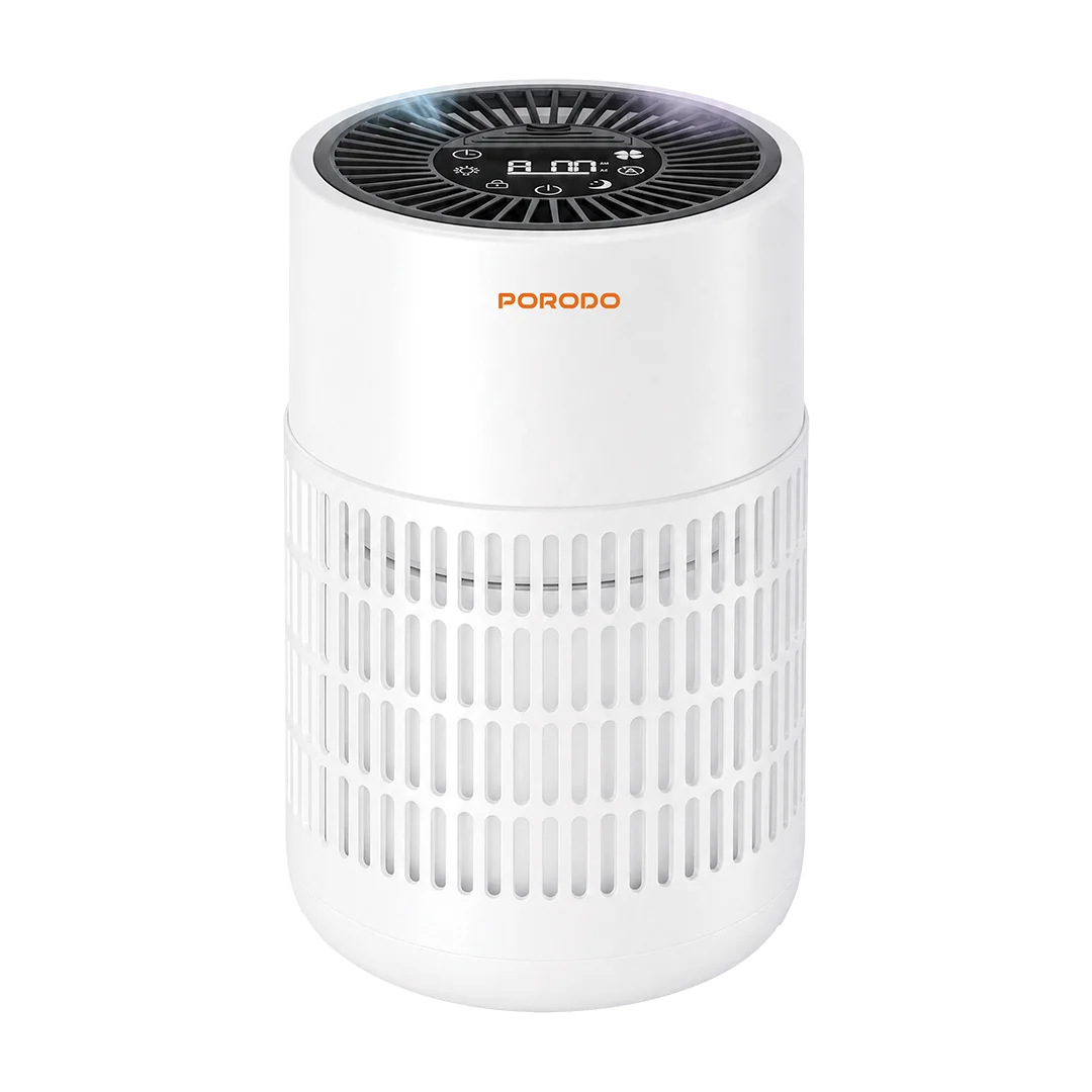Porodo Purea Prime Smart Air Purifier with 3-Layer H13 HEPA Filter (PDLFSTDK08) White