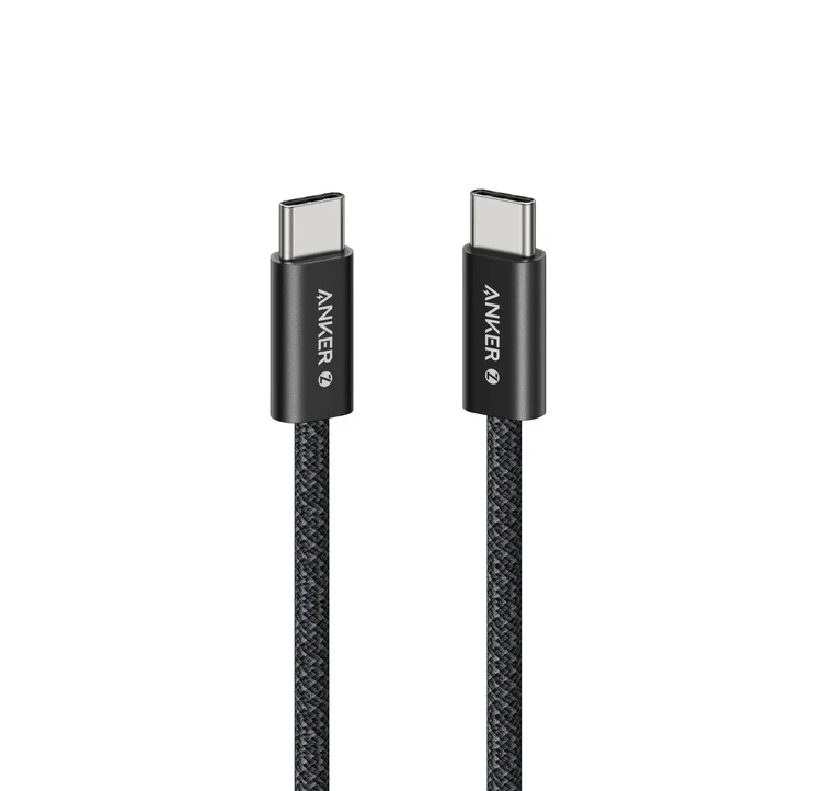كيبل Anker Zolo USB-C إلى USB-C بقدرة 240W مقاوم للأوساخ بطول 3.3 قدم – أسود