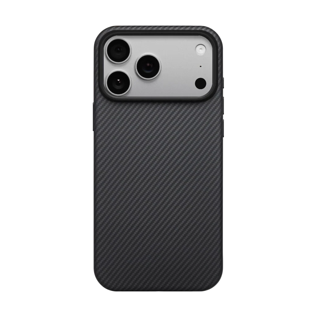 كفر Pitaka Aramid Ultra Guard لهاتف iPhone 17 Pro - أسود/رمادي