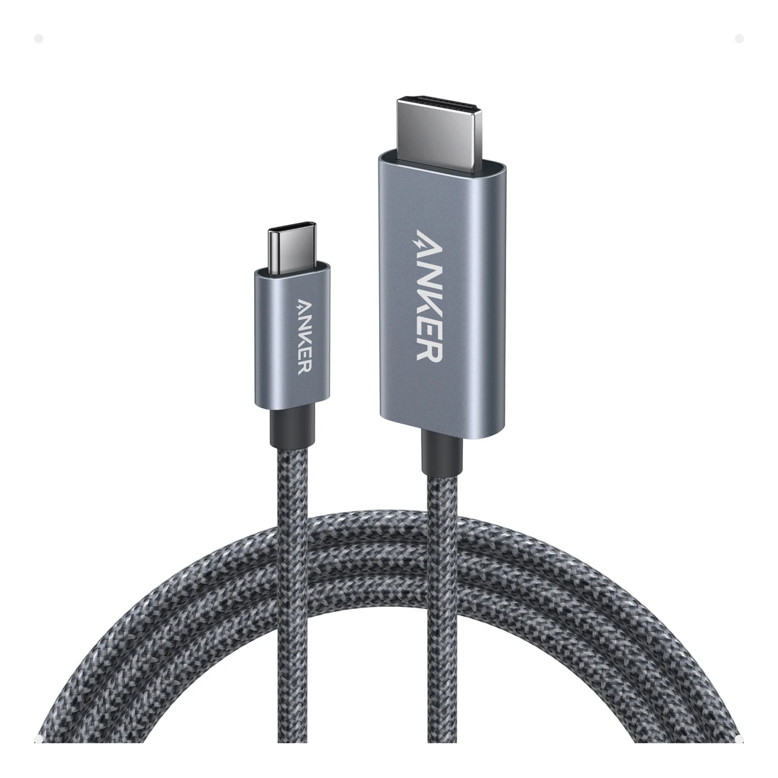 كيبل Anker Nano USB-C إلى HDMI بدقة 4K بتصميم مجدول بطول 3 متر – أسود