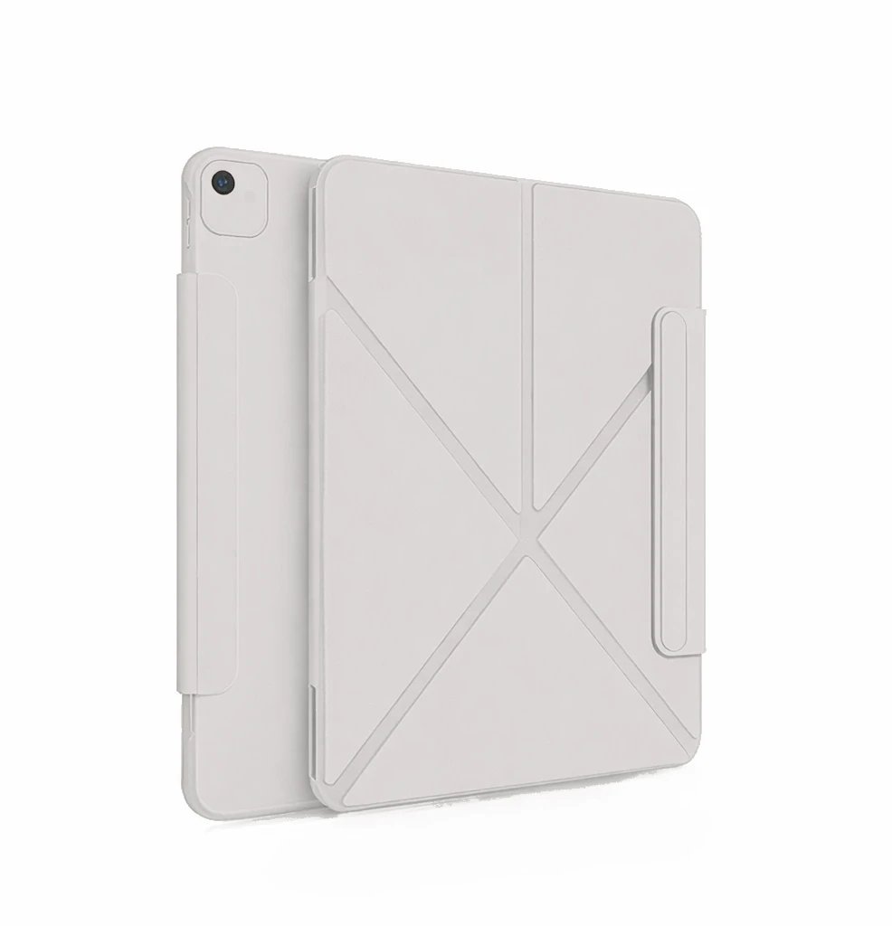 كفر XUNDD المغناطيسي الذكي القابل للطي لجهاز iPad Air 11 بوصة (M2/M3) رمادي