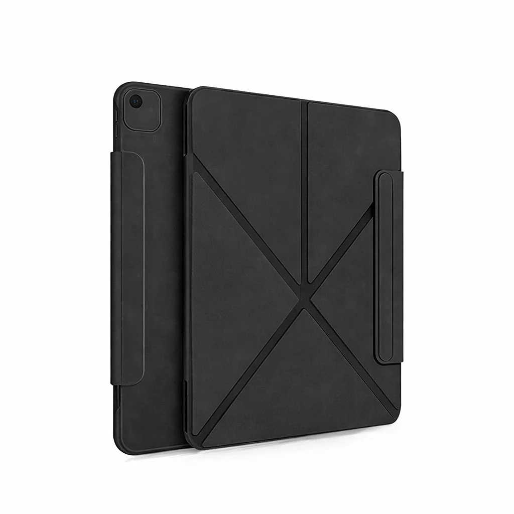 كفر XUNDD المغناطيسي الذكي القابل للطي لجهاز iPad Air 11 بوصة (M2/M3) أسود