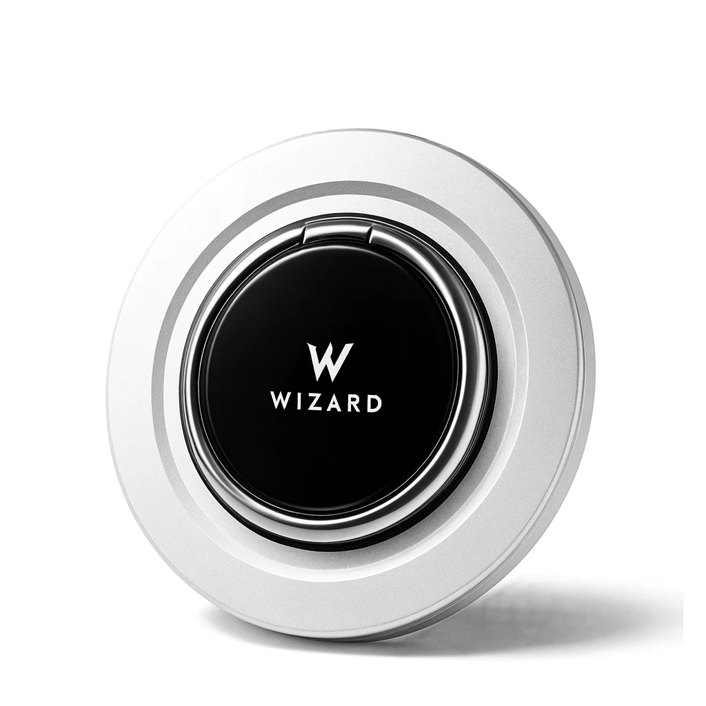 حامل وستاند حلقي مغناطيسي Explorer Series من Wizard - فضي