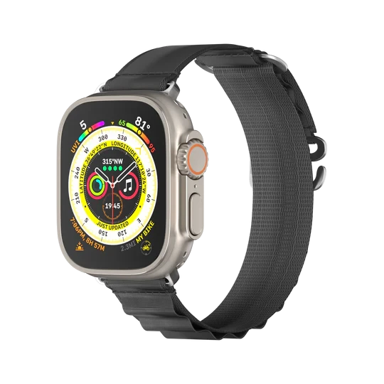 سير ساعة أبل MagEasy Active Sport G-hook مقاس 44/45/46/49 مم - أسود