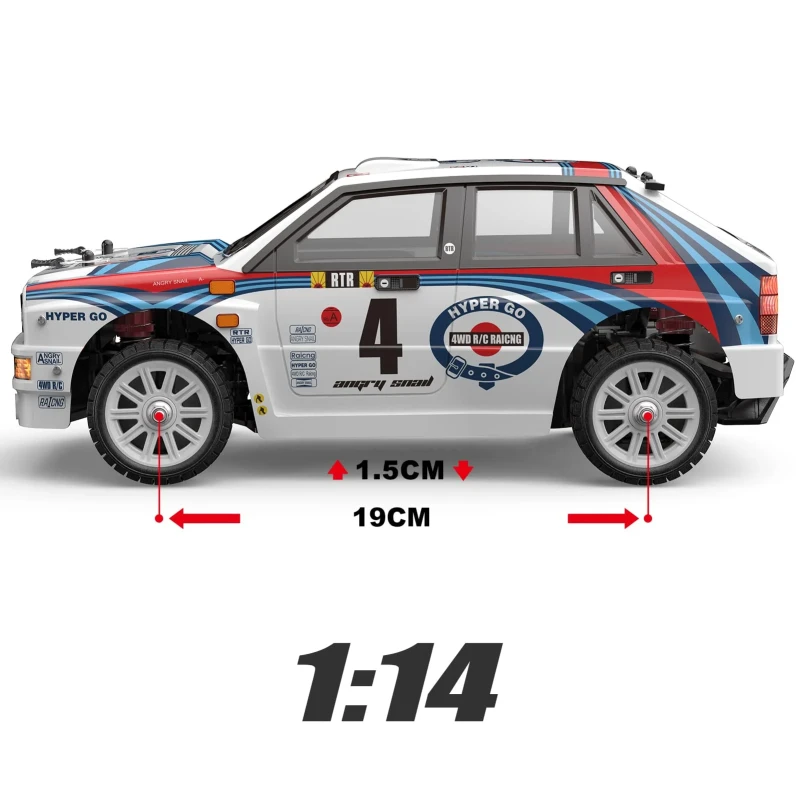 سيارة MJX R/C 1/14 - 4WD Hyper Go مرخصة من Citroen C3 بدون فرشاة RC - 14302