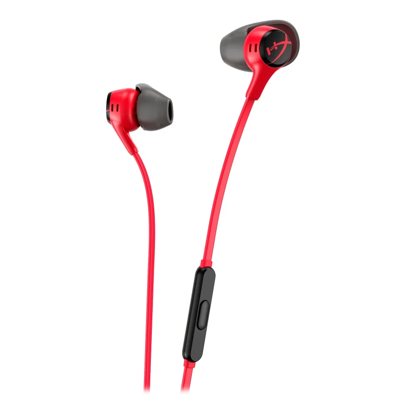 سماعة الألعاب السلكية HyperX Cloud Earbuds II مقاس 3.5 ملم - أحمر