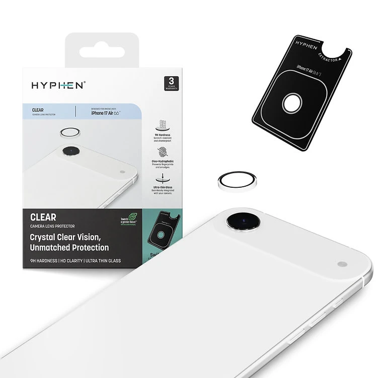حماية عدسة كاميرا HYPHEN لهاتف iPhone Air - شفاف