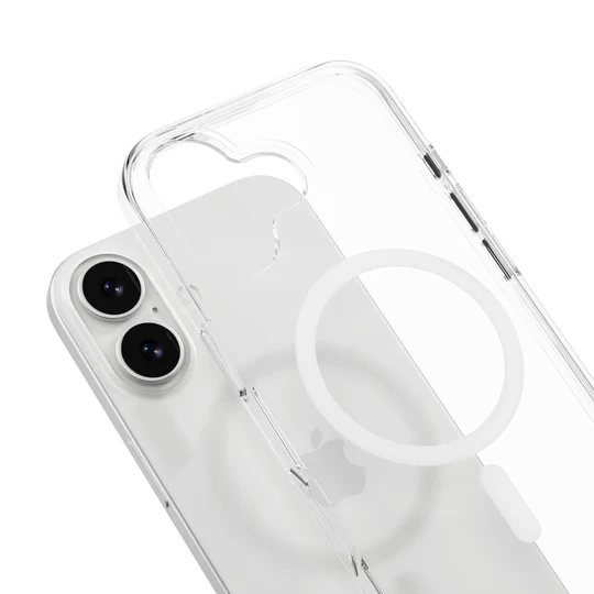 كفر MagEasy Bright M لا تصفر أبدًا لهاتف iPhone 17 - حلقة شفافة/بيضاء