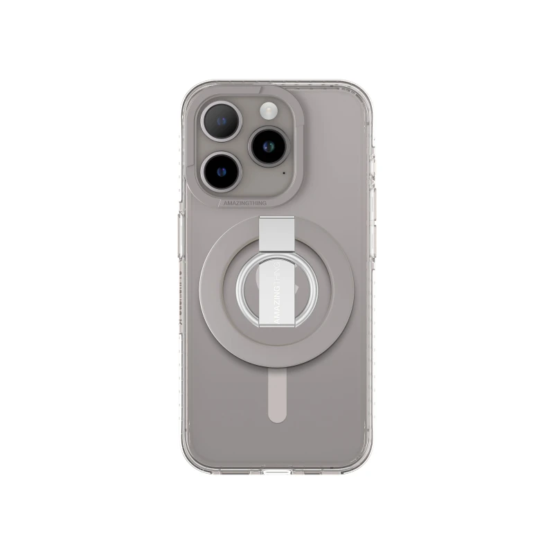 كفر لهاتف iPhone 15 Pro Max من AmazingThing Titan Pro Mag Grip - رمادي