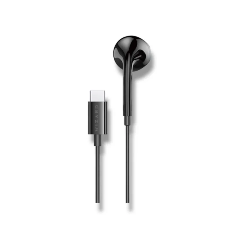 سماعة Wizard أذن واحدة بمنفذ USB-C - اسود