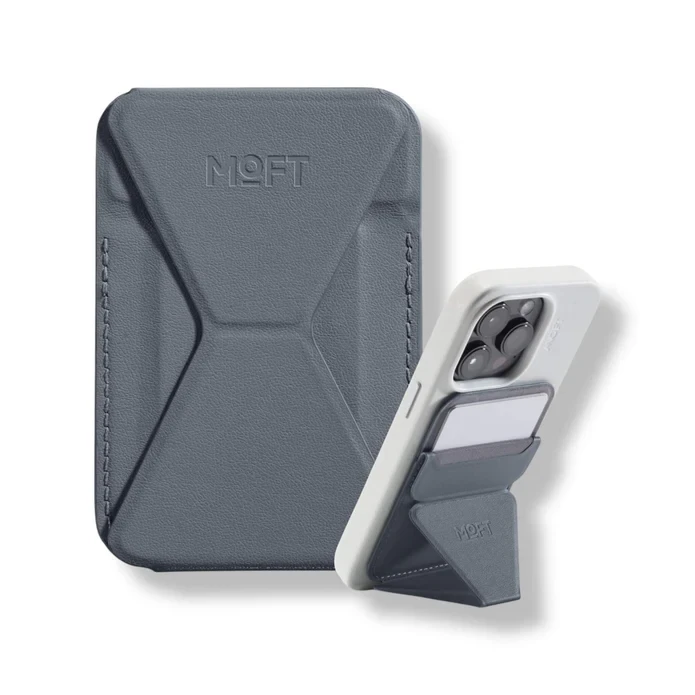 حامل وستاند ومحفظة Snap-On للايفون (MOVAS) من MOFT - Cloud Gray