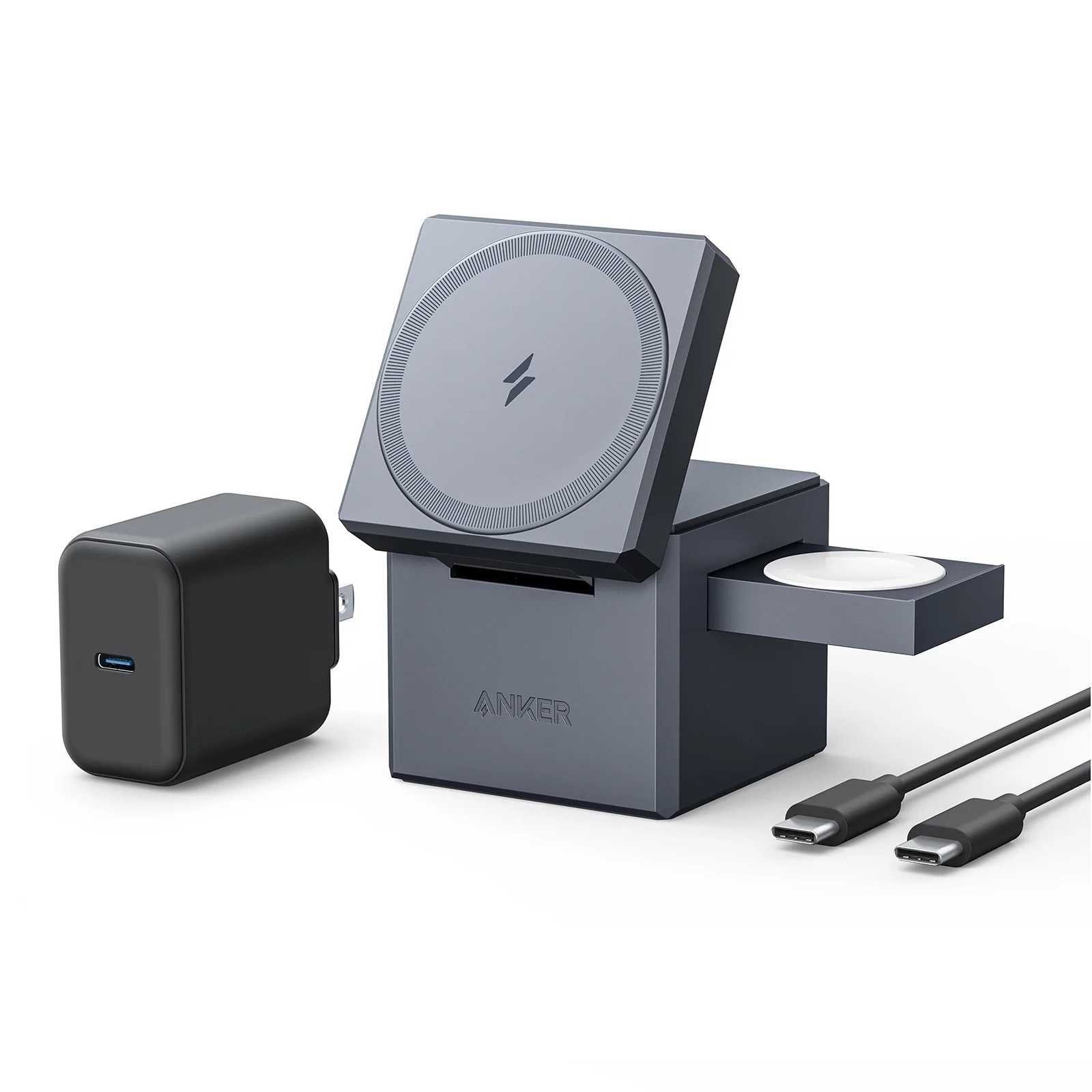 مكعب 3 في 1 مزود بـ MagSafe مصنوع خصيصًا لأجهزة ابل من Anker