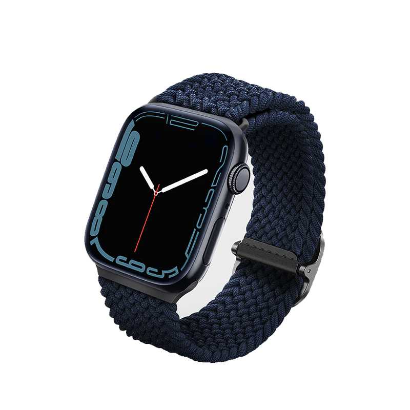 سير قماش لساعة Apple من UNIQ مقاس 42 ملم و44 ملم و45 ملم - أزرق أكسفورد