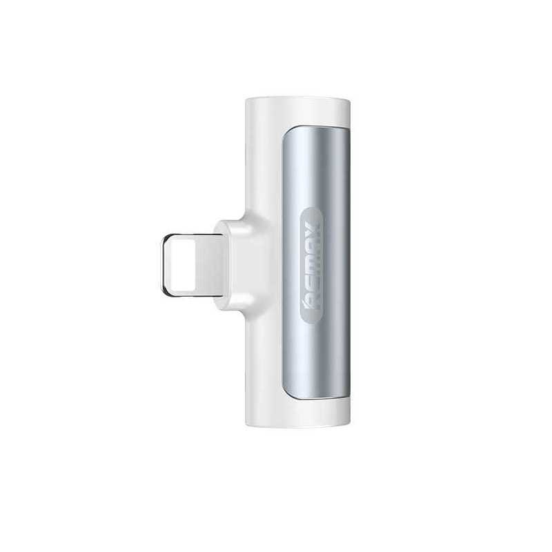 وصلة صوت REMAX Smooth Mini بمنفذي Lightning مزدوجين لآيفون – أبيض