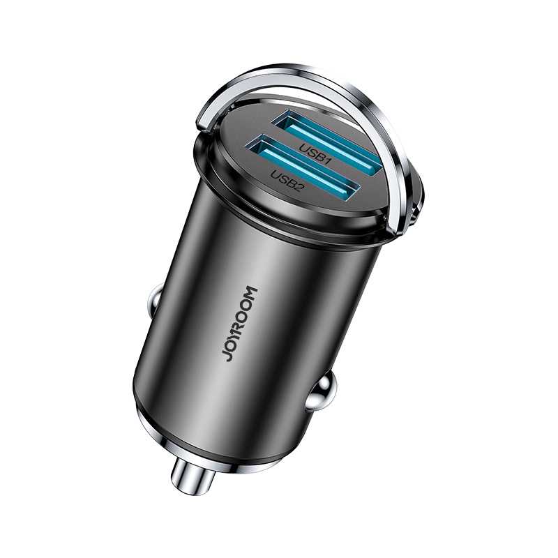 شاحن السيارة السريع Joyroom 45W Dual USB Mini – لون Tarnish