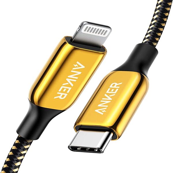 كابل Anker Powerline+ III 24K ذهب عيار 24 تايب سي إلى لايتننغ - 1.8 متر