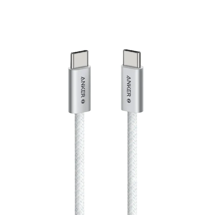 كابل أنكر زولو مقاوم للأوساخ 240 واط من USB-C إلى USB-C 6FT (A8060H22) أبيض