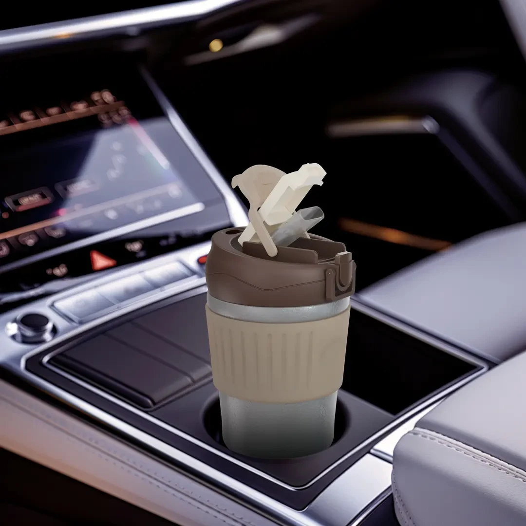 كوب LePresso Morningscape Tumbler ثنائي الرشفة 350 مل (LPPBCFFCGY) رمادي