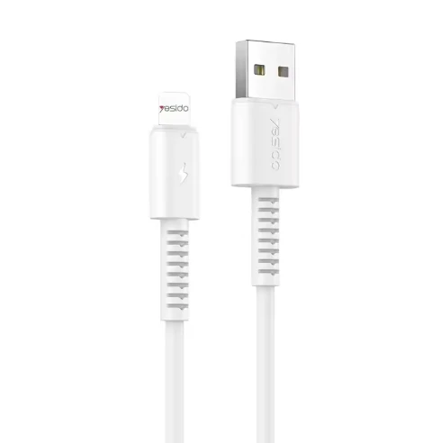 كابل YESIDO للشحن السريع من USB-A إلى Lightning بطول 1 متر (CA12OL) - أبيض