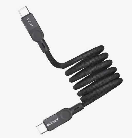كابل ماج لينك من موماكس بقوة 100 واط USB-C إلى USB-C بطول 2 متر - أسود