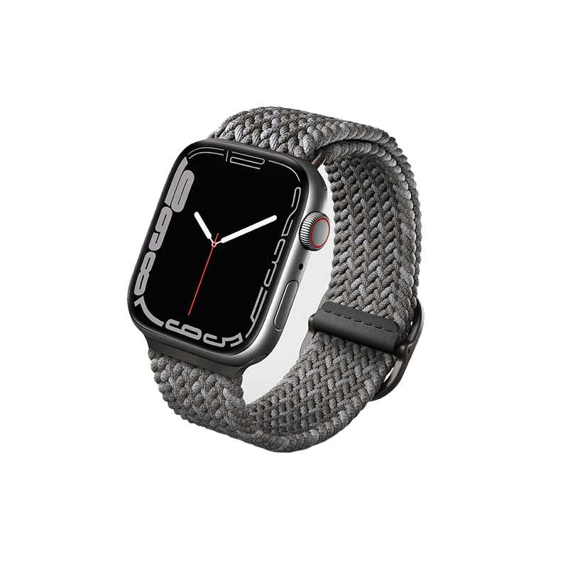 حزام قماشي لساعة Apple Watch من UNIQ مقاس 42 مم و44 مم و45 مم و49 مم - رمادي بدرجتين من اللون